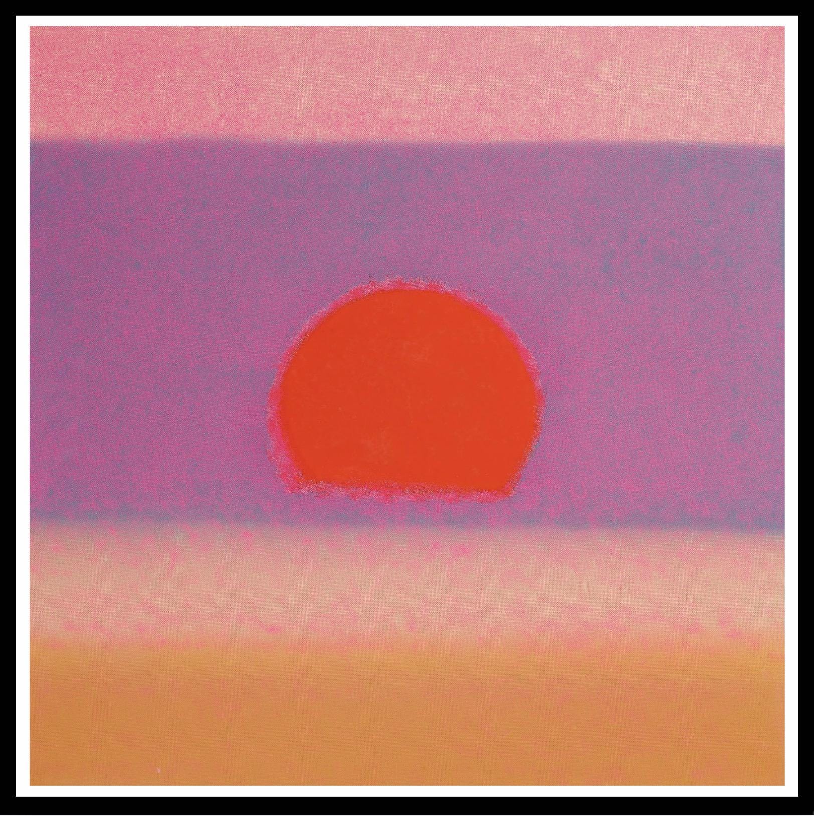 Full sized Andy Warhol "SUNSET"#26- Screenprint -Unsigned. Pop Art- Top Quality- Ships Flat- Great Colors & Best Price.